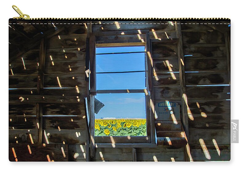 Sunflowers Zip Pouch featuring the photograph Fixer Upper with a View by Kristal Kraft