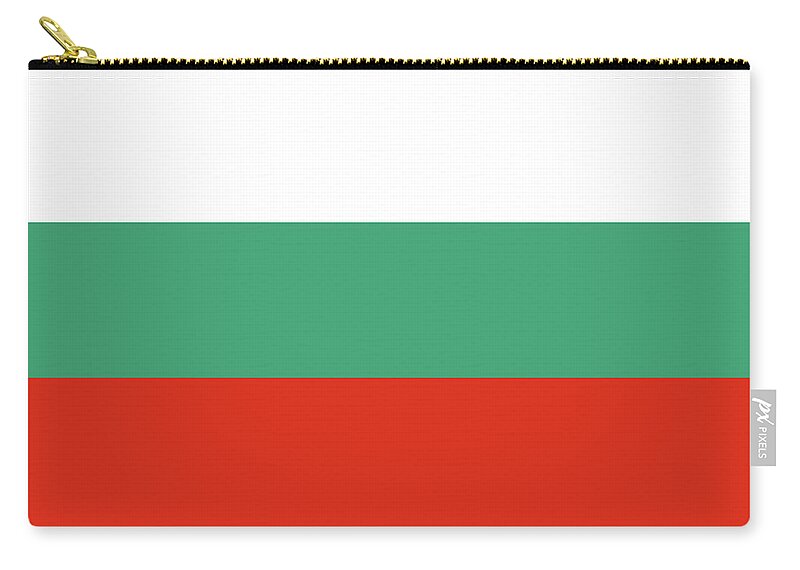 Bulgaria Zip Pouch featuring the digital art Flag of Bulgaria by Roy Pedersen
