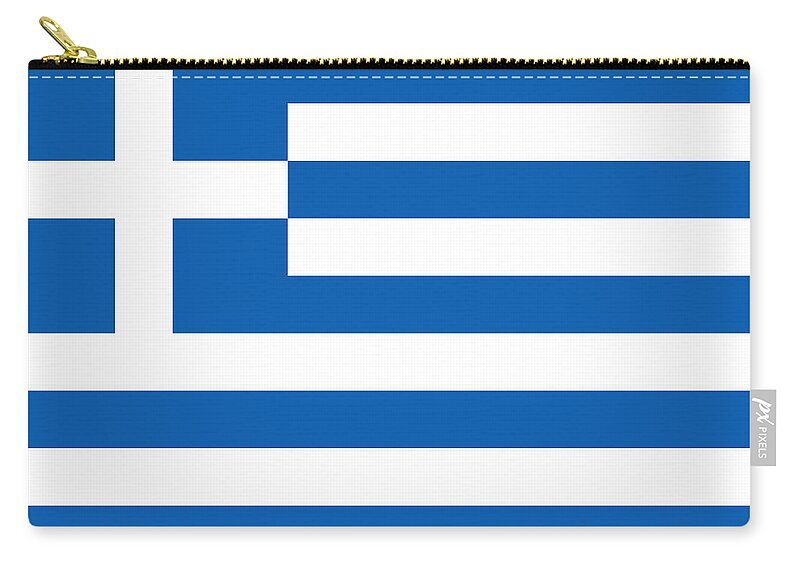 Country Zip Pouch featuring the photograph Flag of Greece by Robert Banach