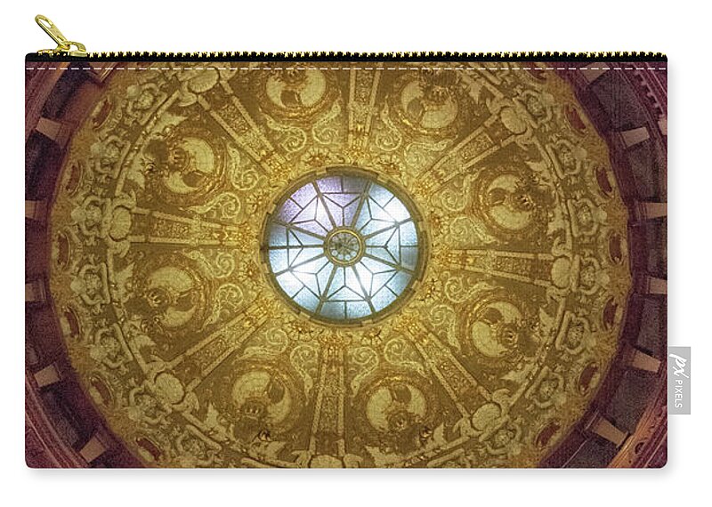 Flagler Zip Pouch featuring the photograph Flagler College Ceiling by Mitch Spence