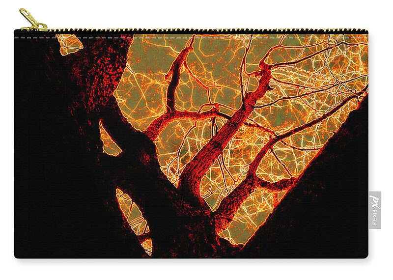 Fire Zip Pouch featuring the photograph Flame Thrower by Eve Penman