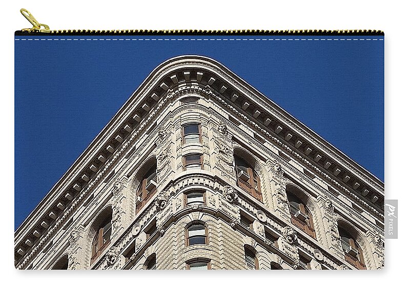 Flatiron Building Zip Pouch featuring the photograph FlatIron Building Corner by Vic Ritchey