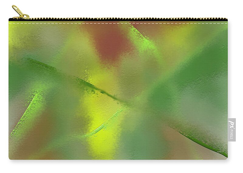 Abstract Zip Pouch featuring the digital art Opaque Pane in Color by SC Heffner