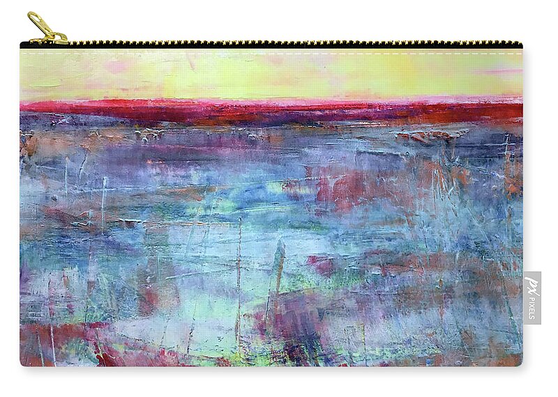 Oil Zip Pouch featuring the painting Fleeting Moments by Christine Chin-Fook