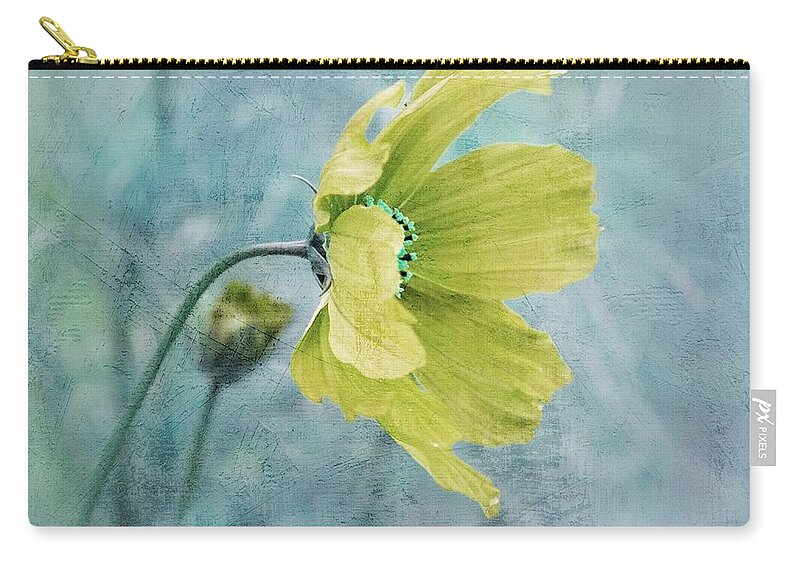 Blue Zip Pouch featuring the photograph Fleurina - 35t2 by Variance Collections