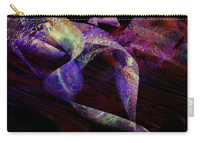 Abstract Carry-all Pouch featuring the digital art Flight by Barbara Berney