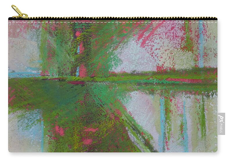 Abstract Painting Zip Pouch featuring the painting Flirting by Susan Woodward