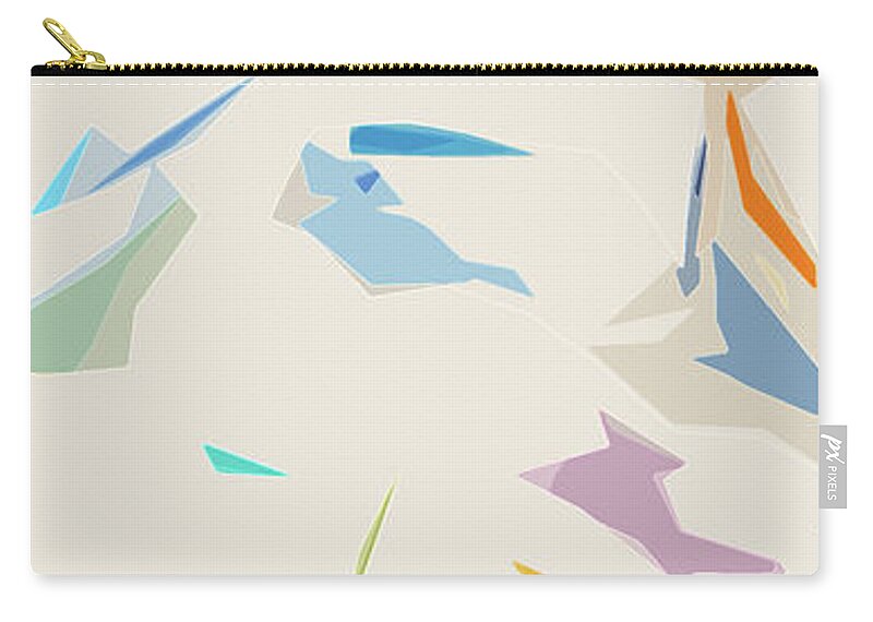 Abstract Zip Pouch featuring the digital art Flitters by Gina Harrison