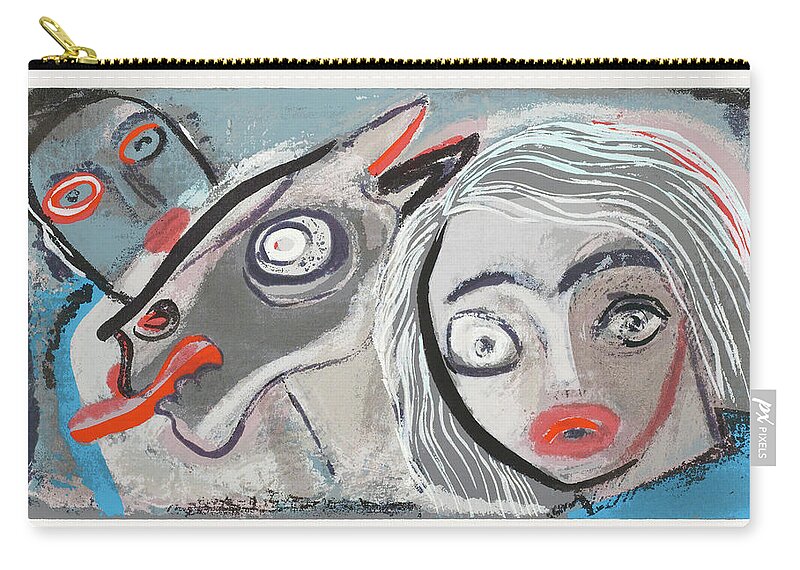 Flood Zip Pouch featuring the painting Flood by Orchard Arts