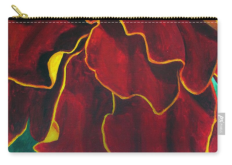 Flora Carry-all Pouch featuring the painting Flora Series-Number 4 by Jim Harper