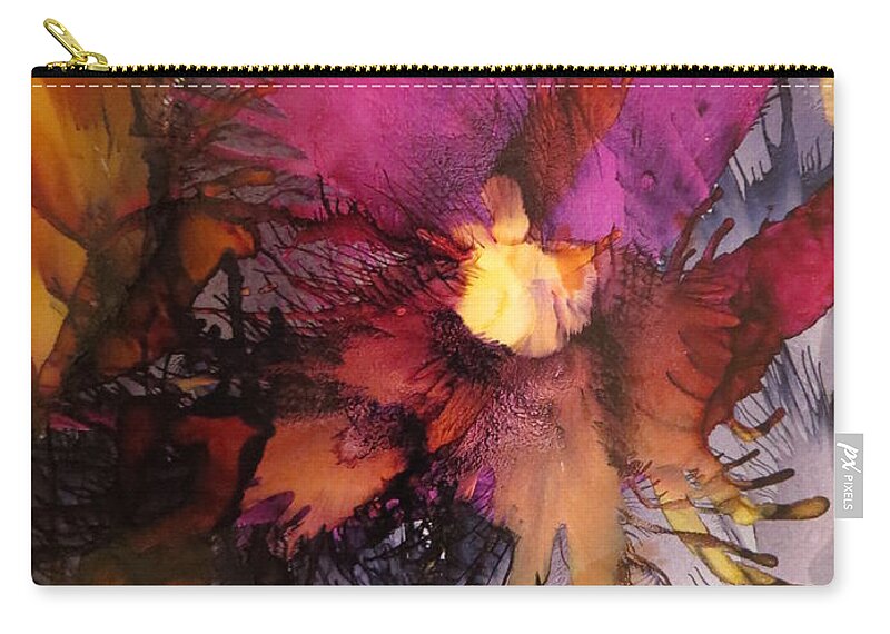 Abstract Carry-all Pouch featuring the painting Flora by Soraya Silvestri