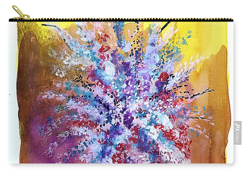 Flowers Zip Pouch featuring the painting Floral 20 by David Neace