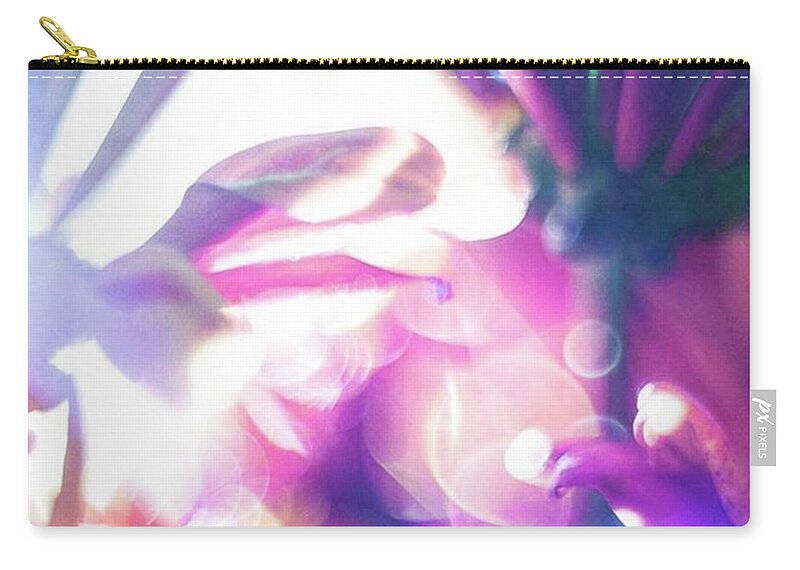 Pink Zip Pouch featuring the photograph Floral Abstract by Aleck Cartwright