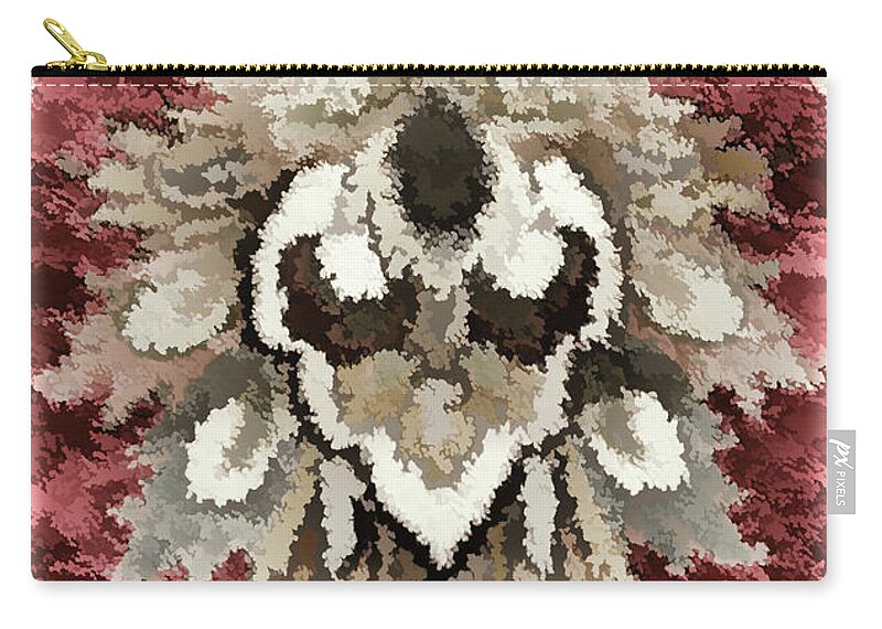 Floral Abstract Reds Brown Tones Zip Pouch featuring the photograph Floral Abstract Reds Brown Tones by Sandi OReilly