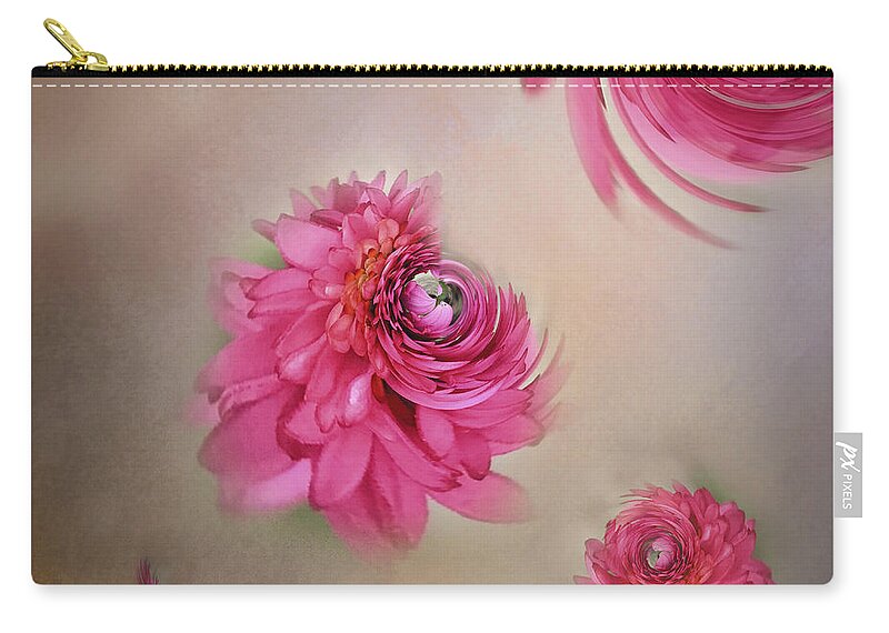 Floral Art Zip Pouch featuring the photograph Floral art by Usha Peddamatham