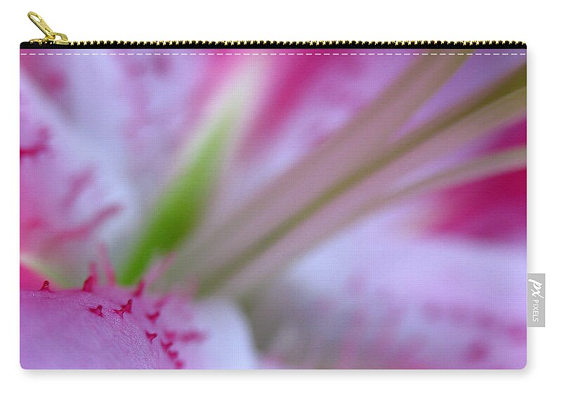 Lily Zip Pouch featuring the photograph Floral Close Up of a Lily by Juergen Roth