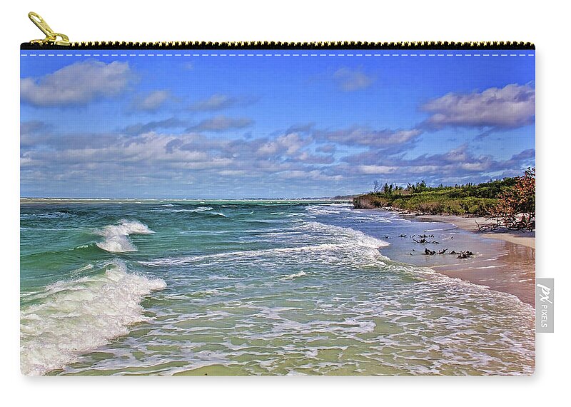 Florida Beaches Zip Pouch featuring the photograph Florida Gulf Coast Beaches by HH Photography of Florida