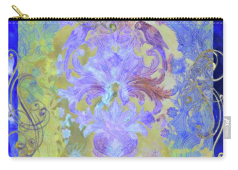 Design Zip Pouch featuring the mixed media Flourish 11 by Priscilla Huber