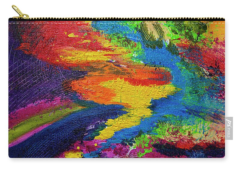 Art Zip Pouch featuring the painting Flow by Jeanette French