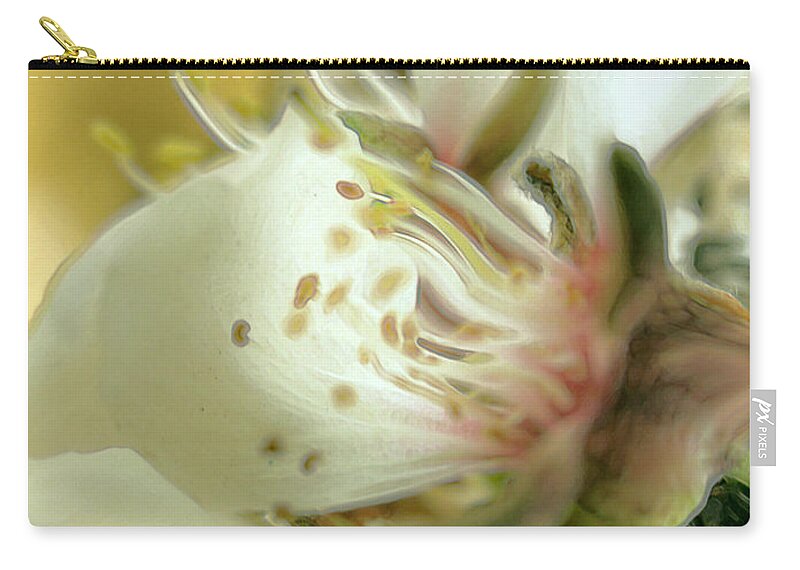 Flowers Zip Pouch featuring the photograph Flower Abstract by Karen W Meyer
