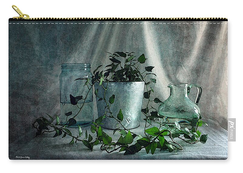 Water Jug Zip Pouch featuring the photograph Flower Care by Randi Grace Nilsberg