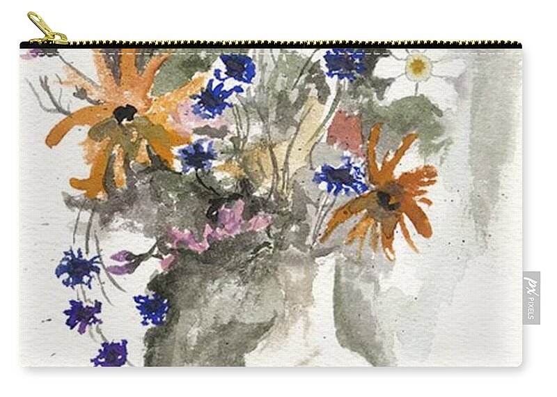 Flower Zip Pouch featuring the painting Flower study fifteen by Darren Cannell