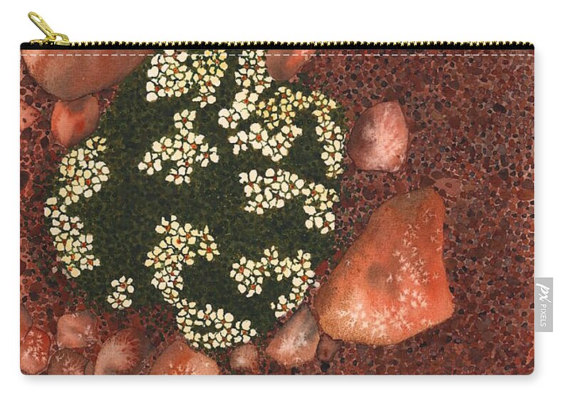 Succulent Carry-all Pouch featuring the painting Flowermound by Hilda Wagner