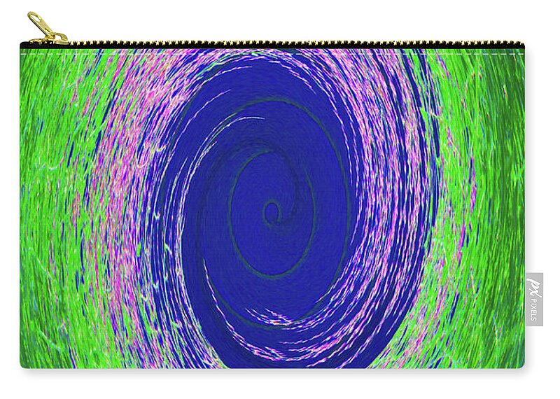 Flowers Across The Street Abstract Zip Pouch featuring the digital art Flowers Across The Street Abstract by Tom Janca