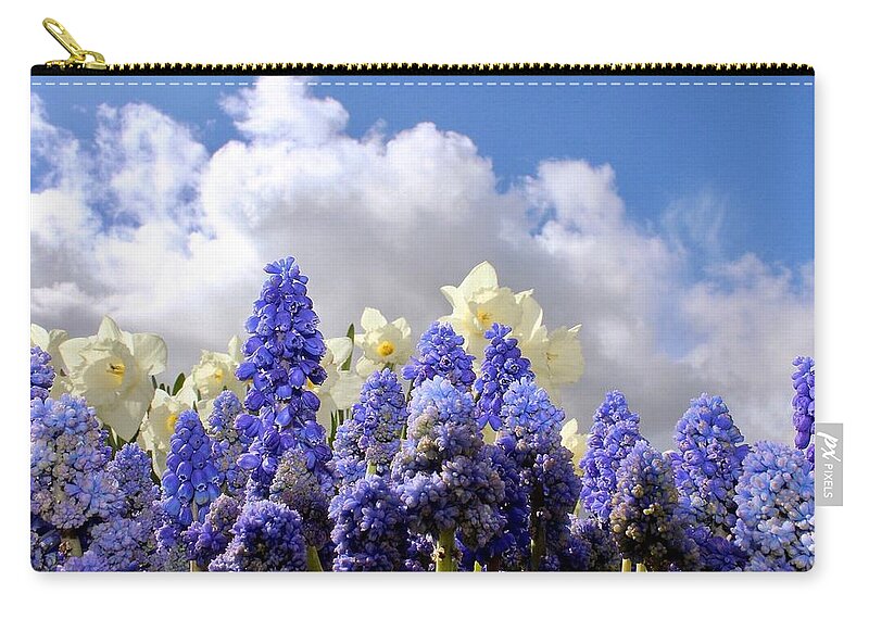 Flowers Zip Pouch featuring the photograph Flowers and Sky by Brian Eberly
