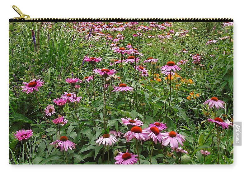 Flowerscape Zip Pouch featuring the photograph Flowers on the High Line by Susan Lafleur