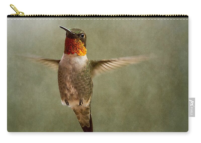 Bird Zip Pouch featuring the photograph Fly Free Hummer by Bill and Linda Tiepelman
