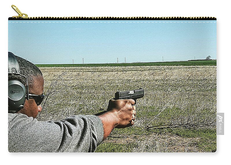 Kahr Carry-all Pouch featuring the digital art Flying Brass by Jorge Estrada