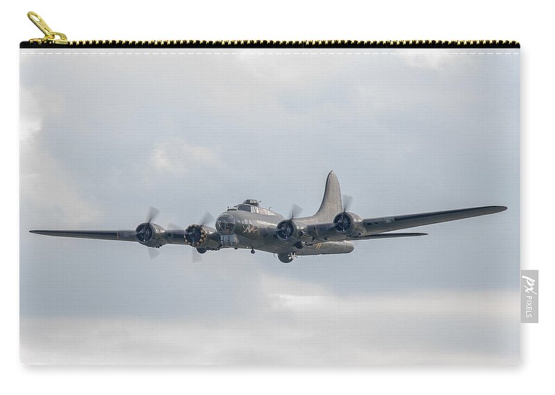 B-17 Zip Pouch featuring the photograph Flying Fortress Sally B by Gary Eason