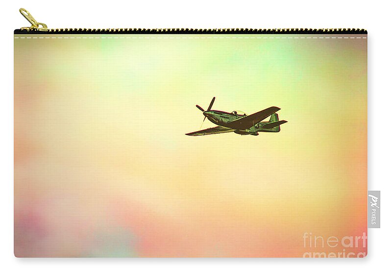 Plane Zip Pouch featuring the photograph Flying High by Joe Geraci