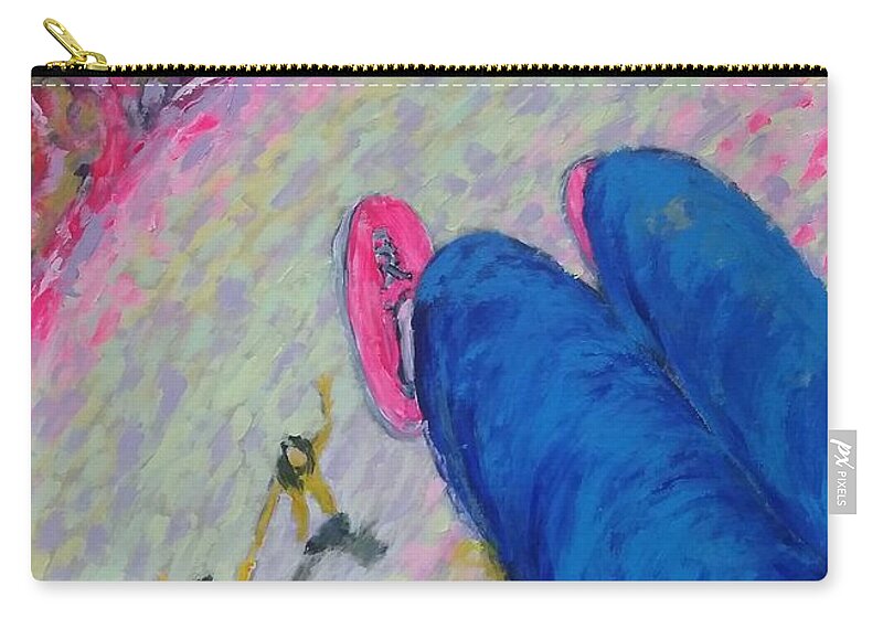 Flying Zip Pouch featuring the painting Flying I by Bachmors Artist