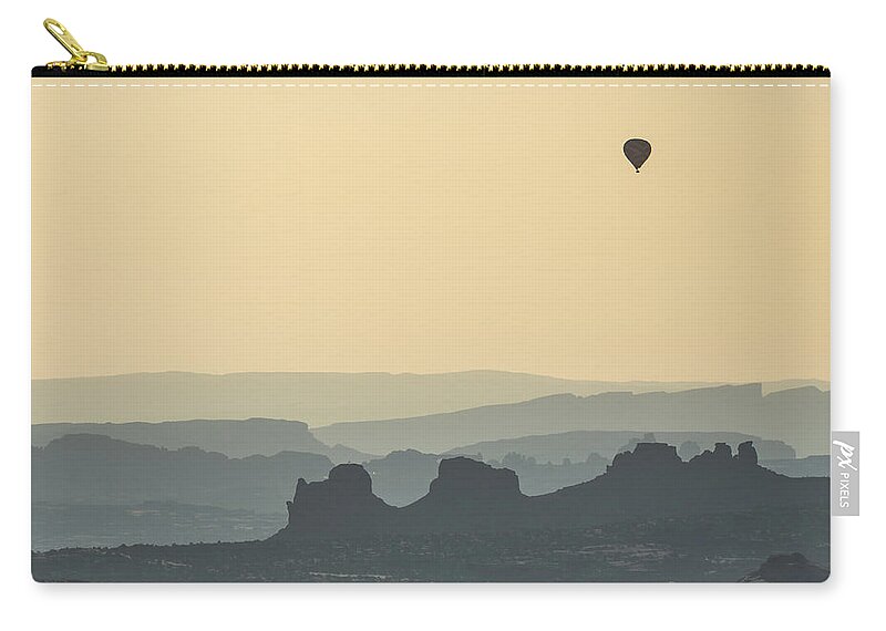 America Zip Pouch featuring the photograph Flying Over a Southwestern Landscape by Gregory Ballos