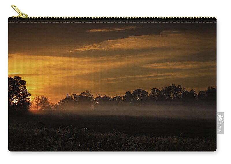 Elliott County Kentucky Zip Pouch featuring the photograph Fog And Frost by Randall Evans