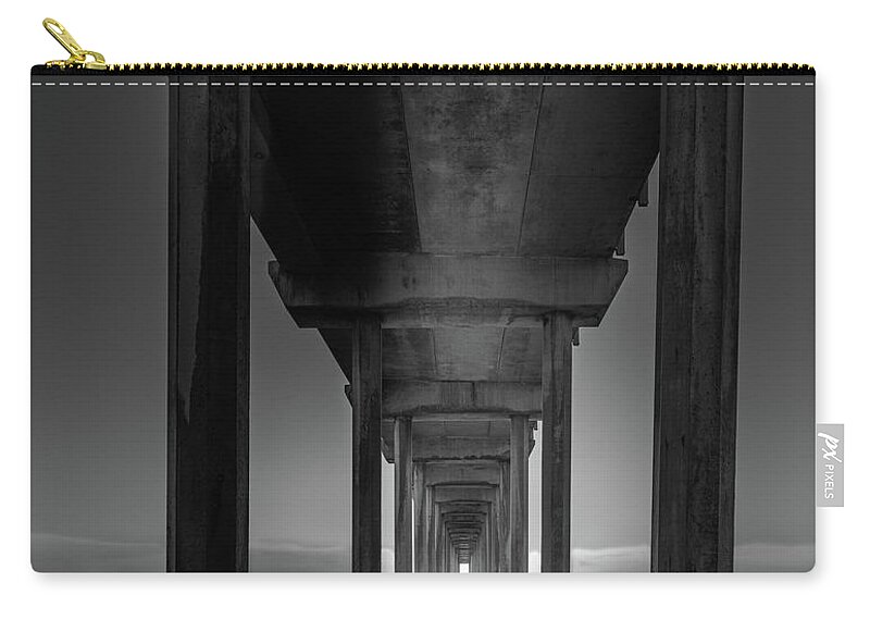 La Jolla Zip Pouch featuring the photograph Fog Bank at Dawn by Tim Bryan