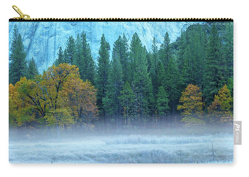 Nature Carry-all Pouch featuring the photograph Fog-Frost-Fall by Jonathan Nguyen