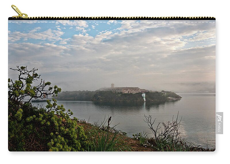  Zip Pouch featuring the photograph Foggy days in bloody island 1 by Pedro Cardona Llambias