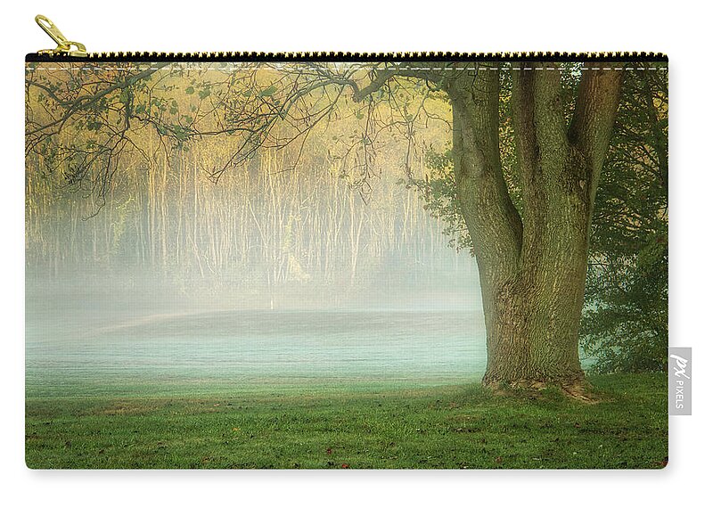Landscape Zip Pouch featuring the photograph Foggy Morning by Patrice Zinck