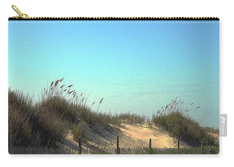 Folly Beach Zip Pouch featuring the photograph Folly Beach SC Dunes by Lizi Beard-Ward