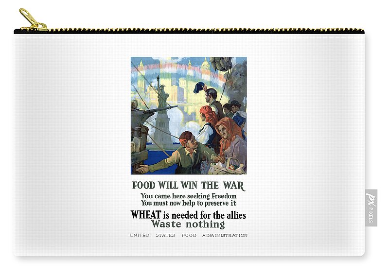 Immigrants Carry-all Pouch featuring the painting Food Will Win The War by War Is Hell Store