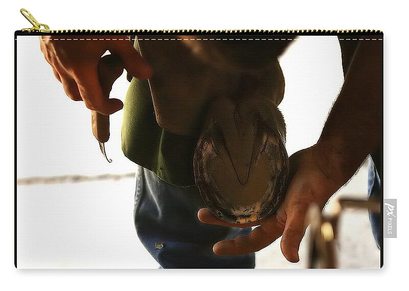 Farrier Zip Pouch featuring the photograph Footcare by Angela Rath