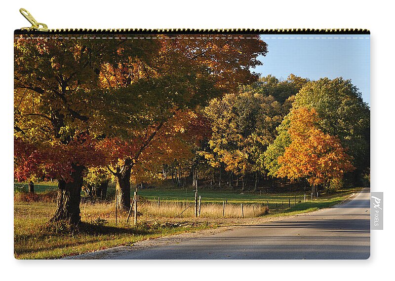 Fall Zip Pouch featuring the photograph For Grazing by Tim Nyberg