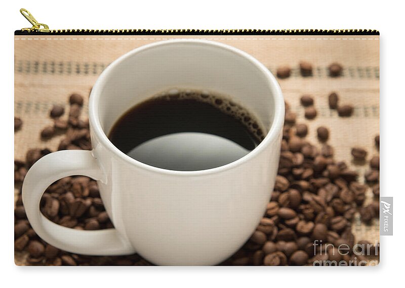 Coffee Zip Pouch featuring the photograph For the Love of Coffee by Ana V Ramirez