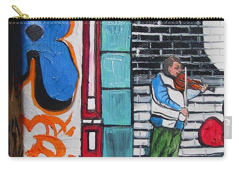 Gaffitti Art Carry-all Pouch featuring the painting For the Love of Music by Patricia Arroyo
