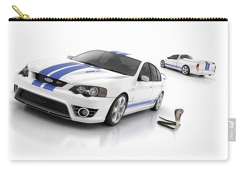 Ford Fpv Gt Cobra Zip Pouch featuring the photograph Ford FPV GT Cobra by Jackie Russo