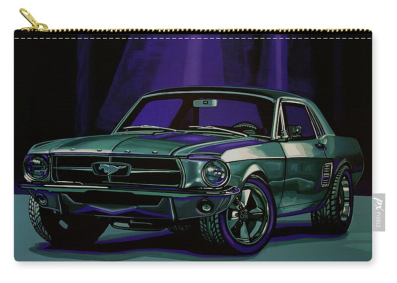 Ford Mustang Carry-all Pouch featuring the painting Ford Mustang 1967 Painting by Paul Meijering