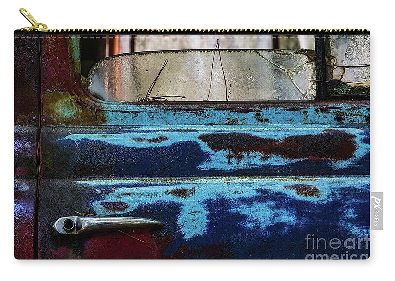 Old Car City Zip Pouch featuring the photograph Ford Pickup Circa 1959 by Doug Sturgess